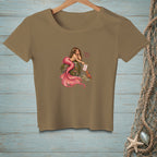 A mermaid and crab on a rock, with text "THERE. BETTER."