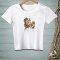 White t-shirt with mermaid and octopus reading "Circle Back Never"
