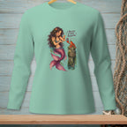 Mermaid giving a gift to a lobster on a post with text "I Believe In Your Potential."