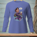 Mermaid with champagne bubble saying "I already am" and crab bubble saying "be the bigger person".