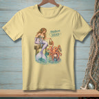 Mermaid and octopus with purses on dock, with "Problem Solved" text.