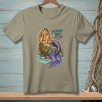 T-shirt with mermaid graphic and text "Mermaid Hair Don't Care."