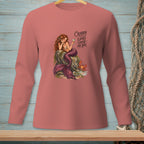 Mermaid with crab and cocktail, text "Crabby Looks Good On You."