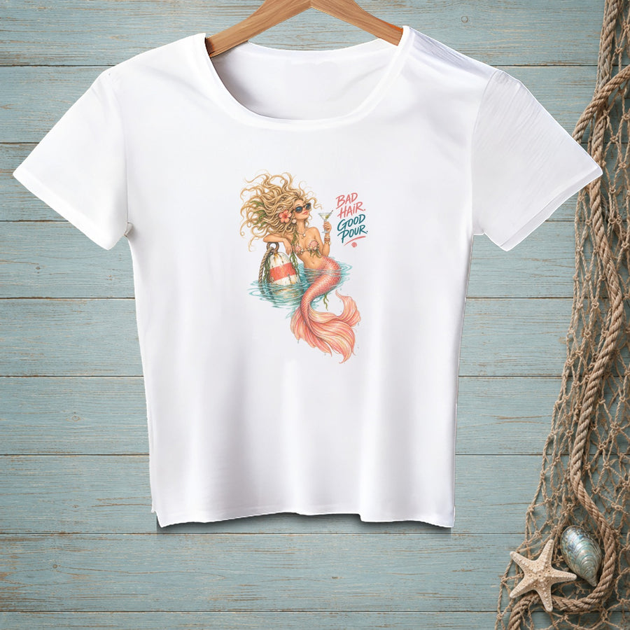 Bad Hair, Good Pour ~ Crop Top