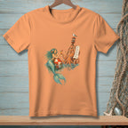 Mermaid and octopus near a buoy with a "To Do" list and seagull.