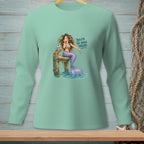 Mermaid sitting on pier next to crab, text reads "DELETE THE WHOLE THREAD."
