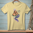 Light yellow t-shirt with a mermaid artwork and text "I DID NOT ORDER THIS LOOK."