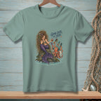 Mermaid and octopus graphic with text "Good Luck In There".