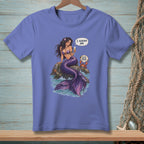 Mermaid with champagne says "I already am.", crab says "Be the bigger person."