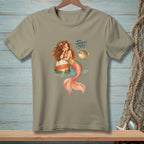 T-shirt graphic of a mermaid with text "Well, somebody's puffy."