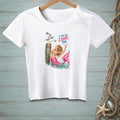 White t-shirt with mermaid and seagull graphic saying "I can do loud too."