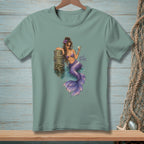 Mermaid with purple tail holding a martini, with text "Sweet Enough".