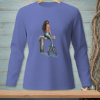 Mermaid with sunglasses sitting on a dock, text reads "YOU AGAIN?".