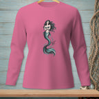 Pink long-sleeve shirt with a mermaid graphic and "ABSOLUTELY NOT." text.