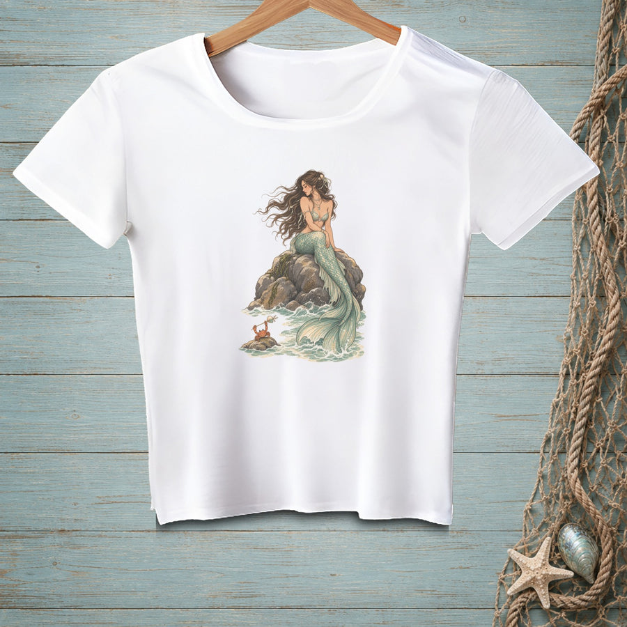 Zero Fins, Long Hair ~ Crop Top