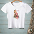 White t-shirt featuring a mermaid sitting on a rock with "Lower Your Expectations" text.