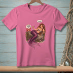 Mermaid with drink saying "THERE." next to crab saying "BE MORE APPROACHABLE."