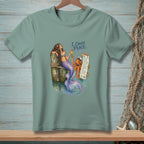 Mermaid and octopus with "I chose peace" text and checklist.