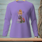 Purple long-sleeve shirt with a mermaid, lobster, and text "That All?".