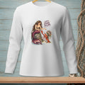Long sleeve shirt with mermaid and lobster graphic and text "Let's Finish the Job."