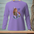 Mermaid with lobster and seagull on pier with text "KEEP GOING. THIS IS ADORABLE."