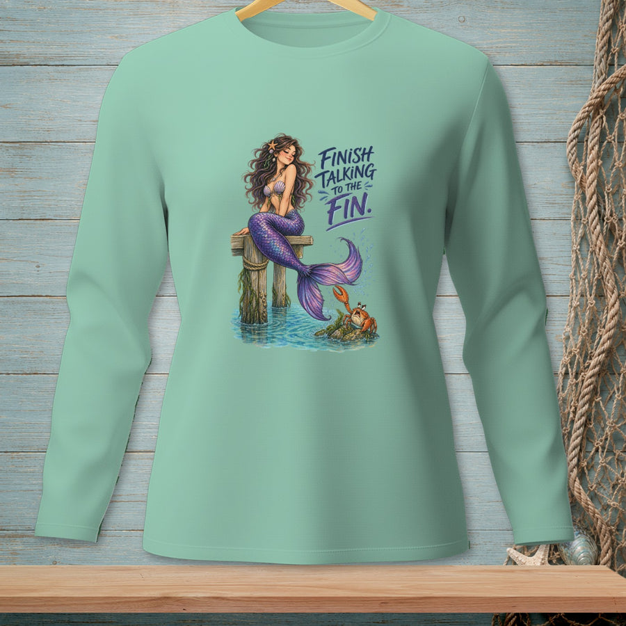 Talk To Fin ~ Comfort Colors Premium Long Sleeve T-Shirt