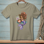 Mermaid with octopus and buoy holding sign "Welcome to the Tangle Zone".