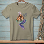 Mermaid with jellyfish on head sitting on a buoy, text "I DID NOT ORDER THIS LOOK".